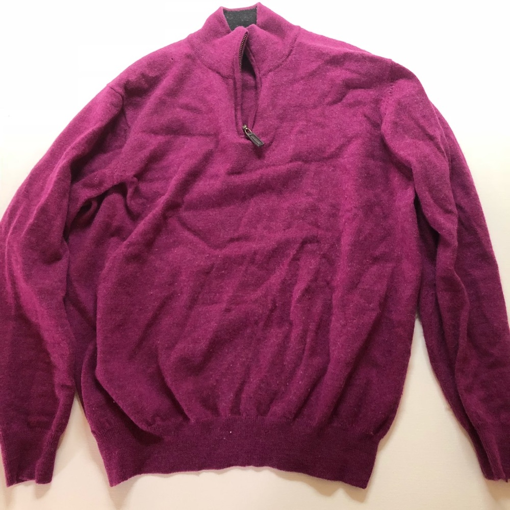 Club Room quarter zip merino wool sweater